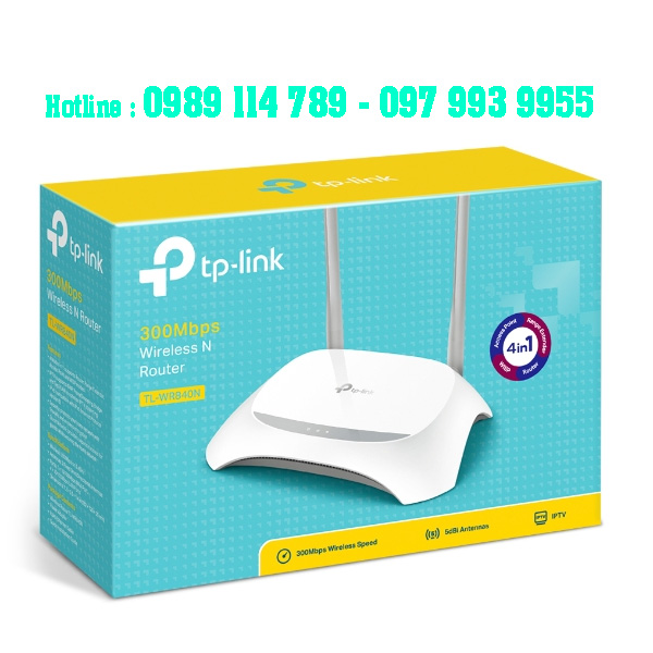 Router Wi-Fi TP-LINK TL-WR840N Chuẩn N Tốc Độ 300 Mbps